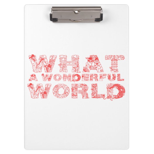 What A Wonderful World Clipboard (Front)