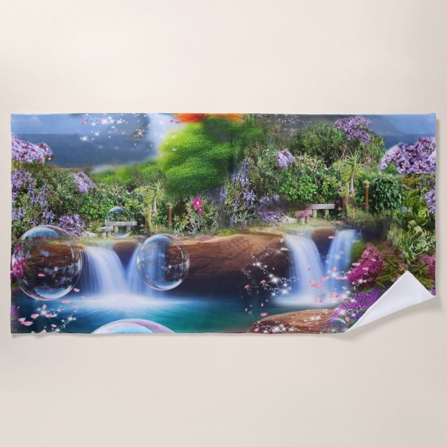 What a Wonderful World I live in Beach Towel (Front)