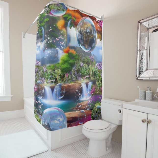 What a Wonderful World I live in Shower Curtain (In Situ)
