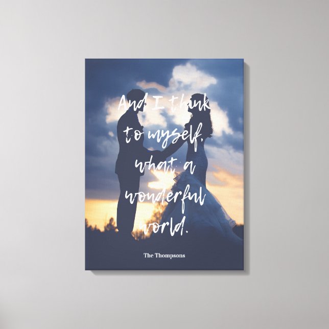 What a Wonderful World Photo Canvas Print (Front)