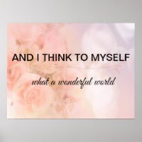 What a wonderful world poster