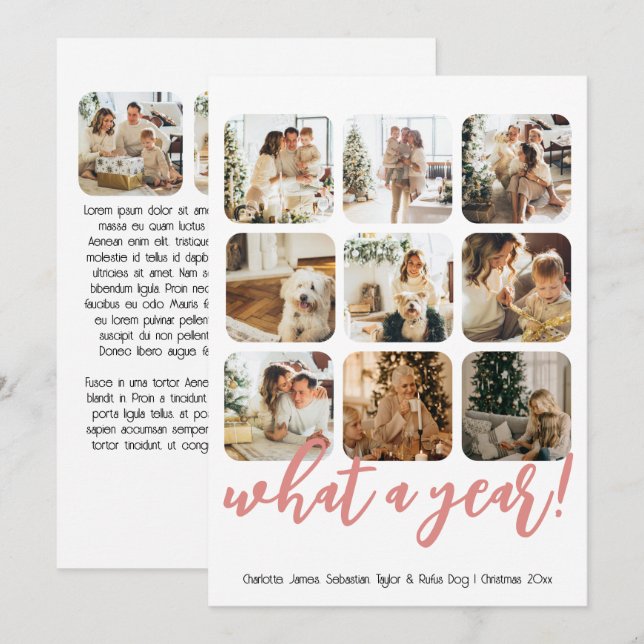 What a Year 12 Photo and Text Personalised Holiday Card (Front/Back)