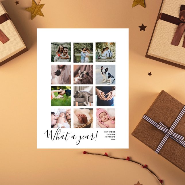 What a Year 12 Photo Christmas Personalised Holiday Postcard (Creator Uploaded)
