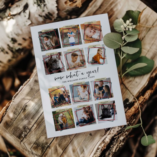 What A Year | 12 Photo Collage Christmas Holiday (Creator Uploaded)