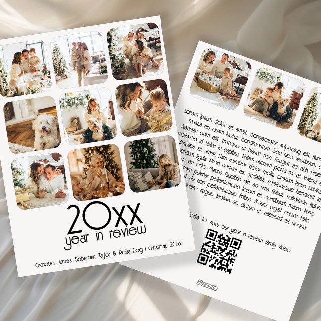 What a Year 12 Photo Text QR Code Personalised Holiday Card (What a Year 12 Photo Text QR Code Personalized Holiday Card - scannable QR code for family/friends)