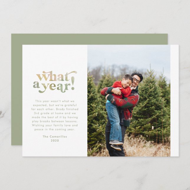 What a Year Challenging Year Holiday Card (Front/Back)