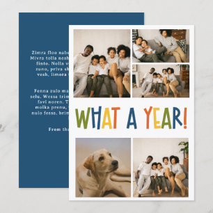 What a Year Christmas Personalised Photo Holiday Card