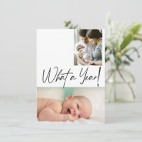 What a Year Christmas Photos Birth announcement