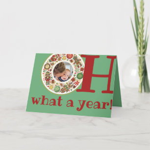 What A Year Farewell 2020 Green Christmas Photo Card