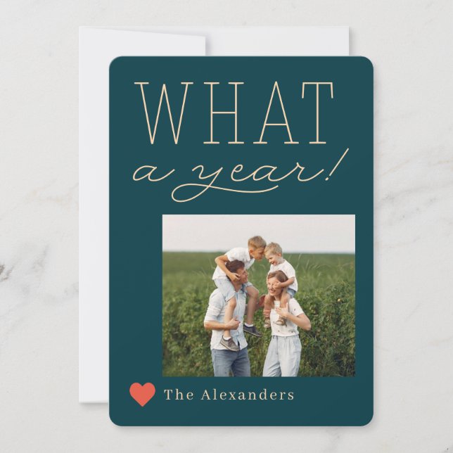 What A Year Holiday Photo Card (Front)