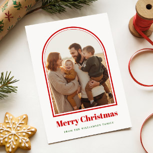What a Year in Review Family Arch Photo Christmas Holiday Card