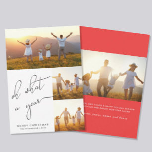 What a Year Merry Christmas New Year Photo Holiday Card