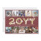 What a Year Modern 10 Photo Collage Burgundy Gold