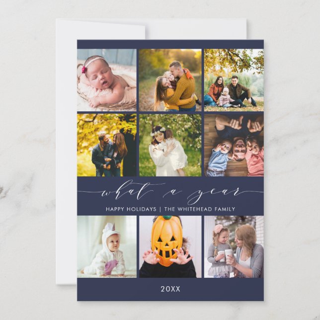 What a Year | Navy Review Happy Holidays Photos Holiday Card (Front)