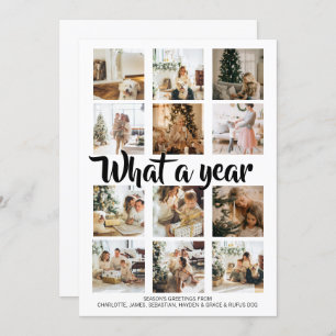 What a Year Photo Christmas Personalised Holiday Card