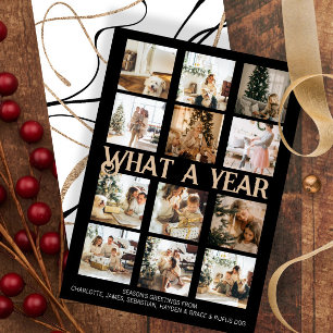 What a Year Photo Christmas Personalised Holiday Card