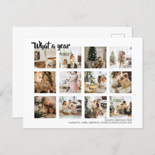 What a Year Photo Christmas Personalised Holiday Postcard