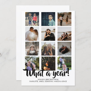 What a Year Photo Christmas Personalized Holiday Card