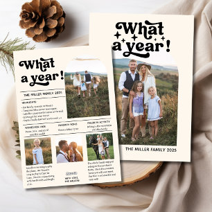 What a Year Photo Collage Personalised Christmas  Holiday Card