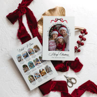 What a Year Red Bow Year in Review Family Photo