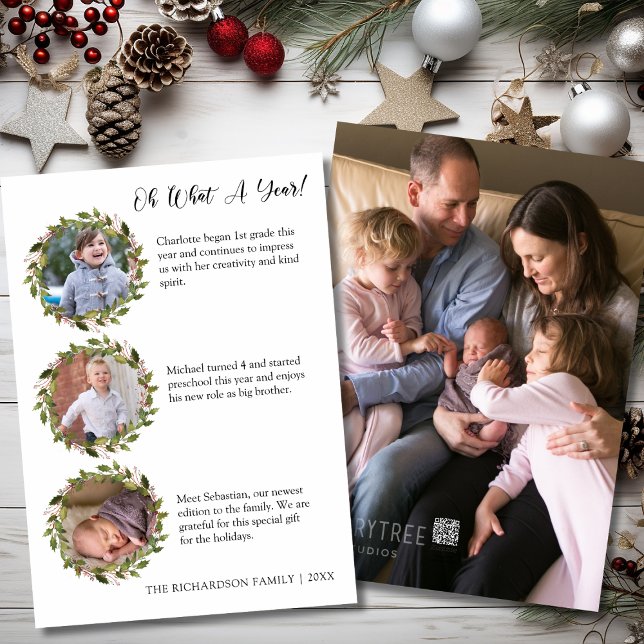 What a Year Review Photo Collage Holiday Card (What a Year Review Photo Collage Holiday Card)