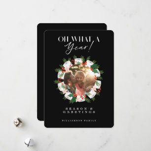 What A Year! Toilet Paper Festive Photo Wreath Holiday Card