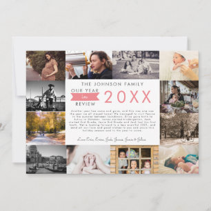 What a Year Year in Review Photo Collage Holiday Card