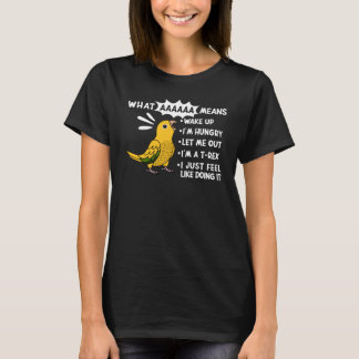 What AAAAAA Means I Screaming Golden Conure Parrot T-Shirt