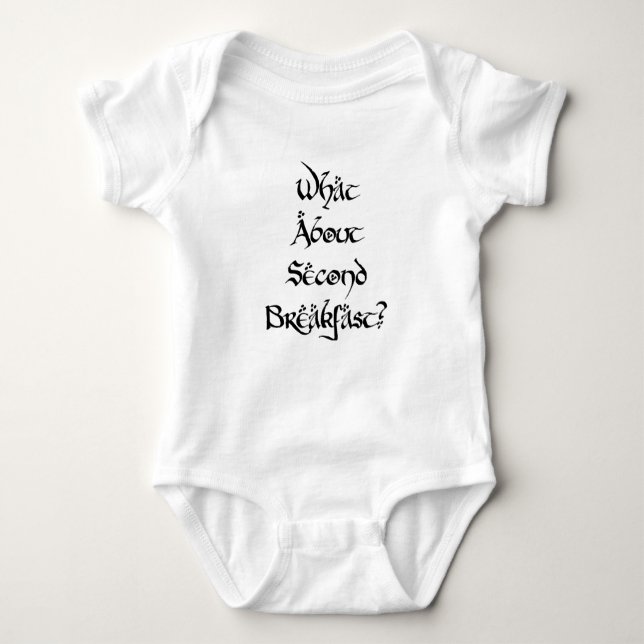What About Second Breakfast? Baby Bodysuit (Front)