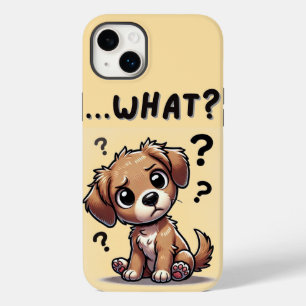 “…what?” Adorable Confused Cartoon Puppy  Case-Mate iPhone 14 Plus Case