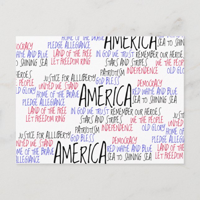 What America Means to Me Postcard (Front)