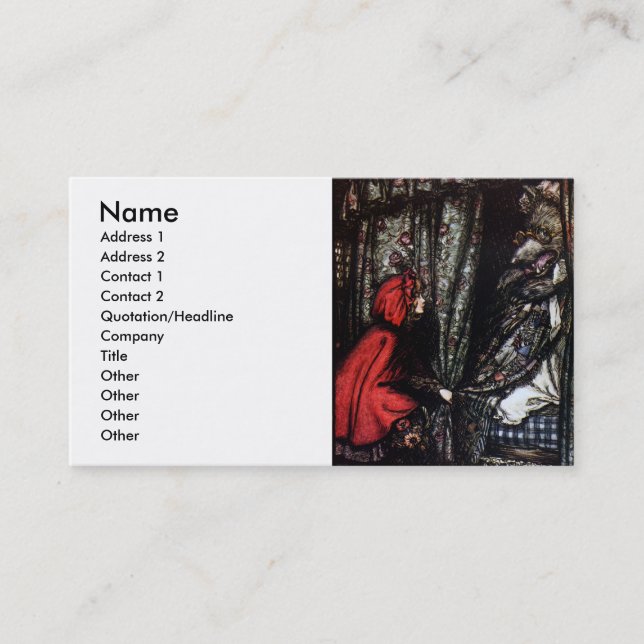 What Big Teeth You Have Business Card (Front)