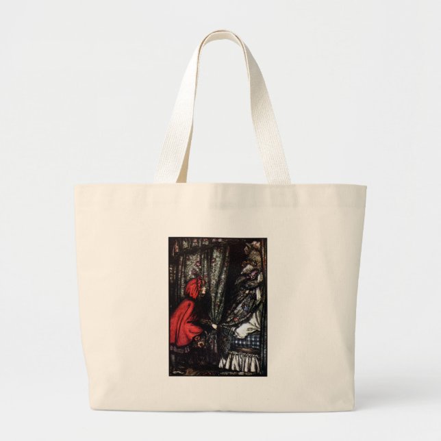 What Big Teeth You Have Large Tote Bag (Front)