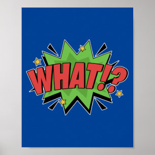 What!? Bold Pop Art Comic Surprise Poster