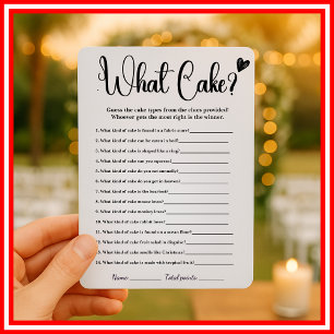 What Cake Bridal Shower Game Elegant Games Invitat Invitation