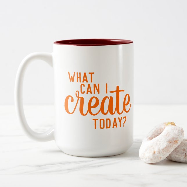 "What Can I Create Today?" Artist Mug (With Donut)