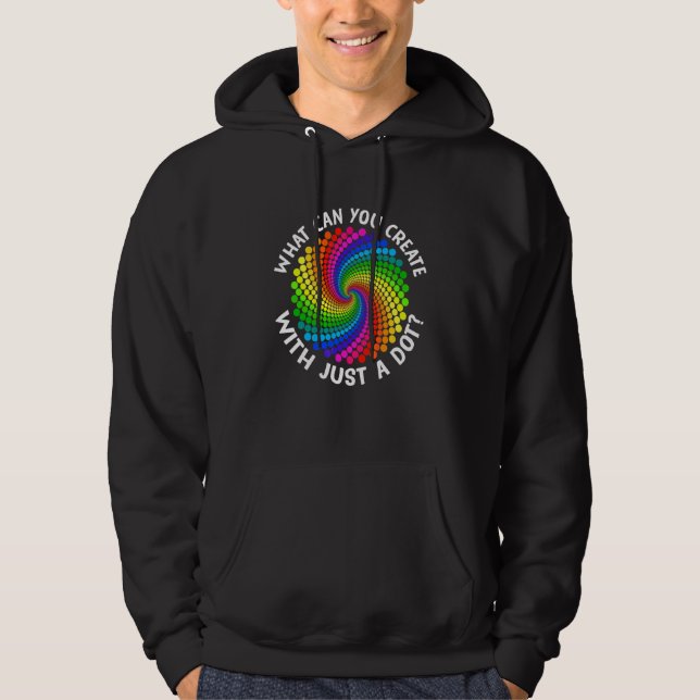 What Can You Create With Just Dot Rainbow  Polka D Hoodie (Front)
