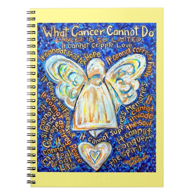 What Cancer Cannot Do Angel Art Notebook Journal (Front)
