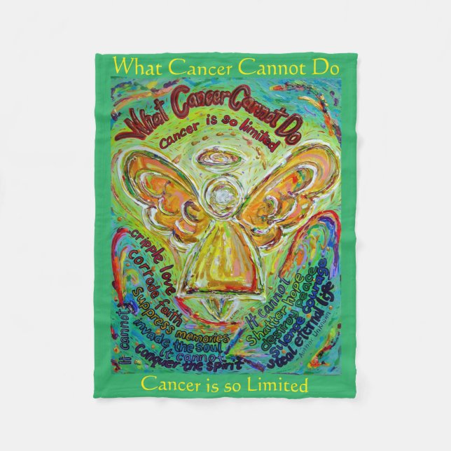 What Cancer Cannot Do Angel Chemo Custom Blanket (Front)