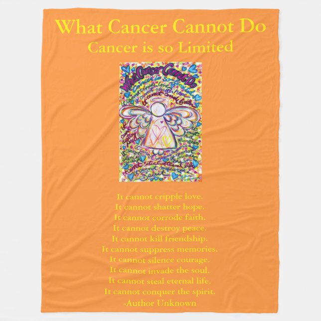 What Cancer Cannot Do Angel Chemo Custom Blanket (Front)