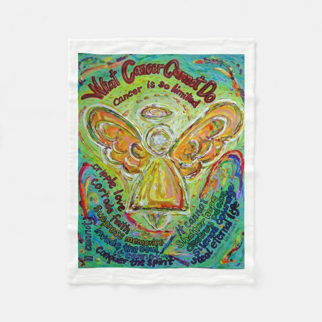 What Cancer Cannot Do Angel Chemo Custom Blanket (Front)