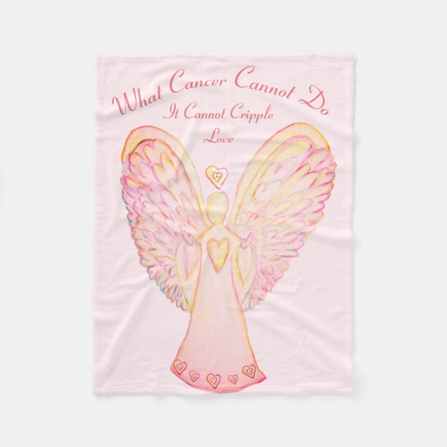 What Cancer Cannot Do Angel Chemo Custom Blanket (Front)