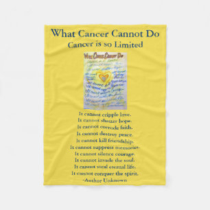 What Cancer Cannot Do Angel Chemo Custom Blanket