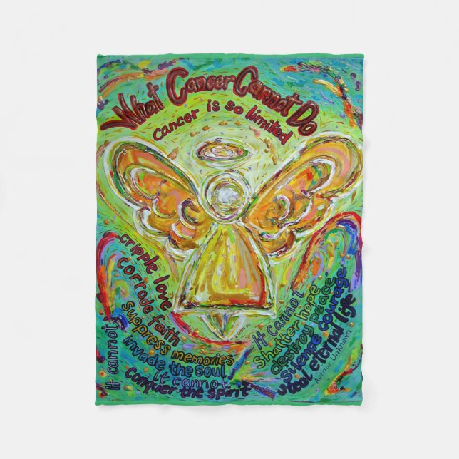 What Cancer Cannot Do Angel Chemo Custom Blanket (Front)