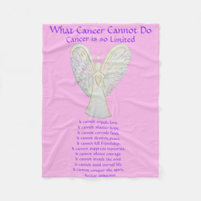 What Cancer Cannot Do Angel Chemo Custom Blanket (Front)