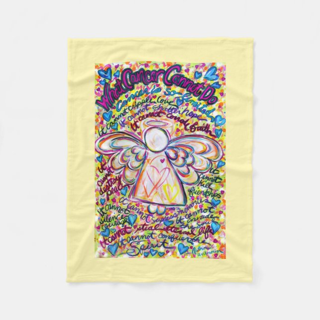 What Cancer Cannot Do Angel Chemo Custom Blanket (Front)