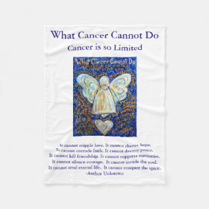 What Cancer Cannot Do Angel Chemo Custom Blanket