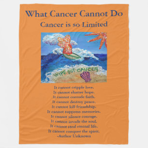 What Cancer Cannot Do Angel Chemo Custom Blanket