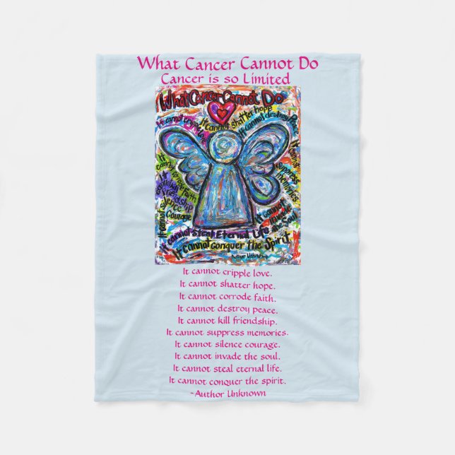 What Cancer Cannot Do Angel Chemo Custom Blanket (Front)