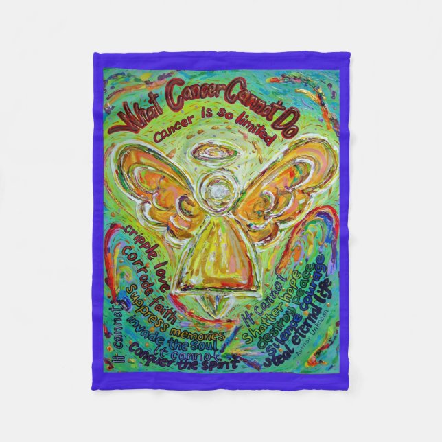 What Cancer Cannot Do Angel Chemo Custom Blanket (Front)